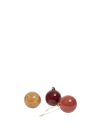 Bolas de Navidad de cristal – M – Set de 3 – Rosa opaco