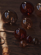 Bolas de Navidad de cristal – M – Set de 3 – Rosa opaco