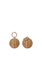 Bolas decorativas trenzadas – Set de 2 – Natural