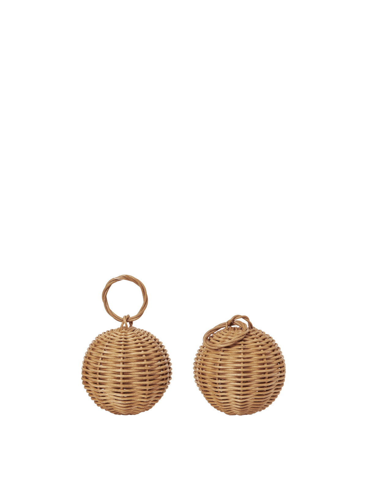Bolas decorativas trenzadas – Set de 2 – Natural