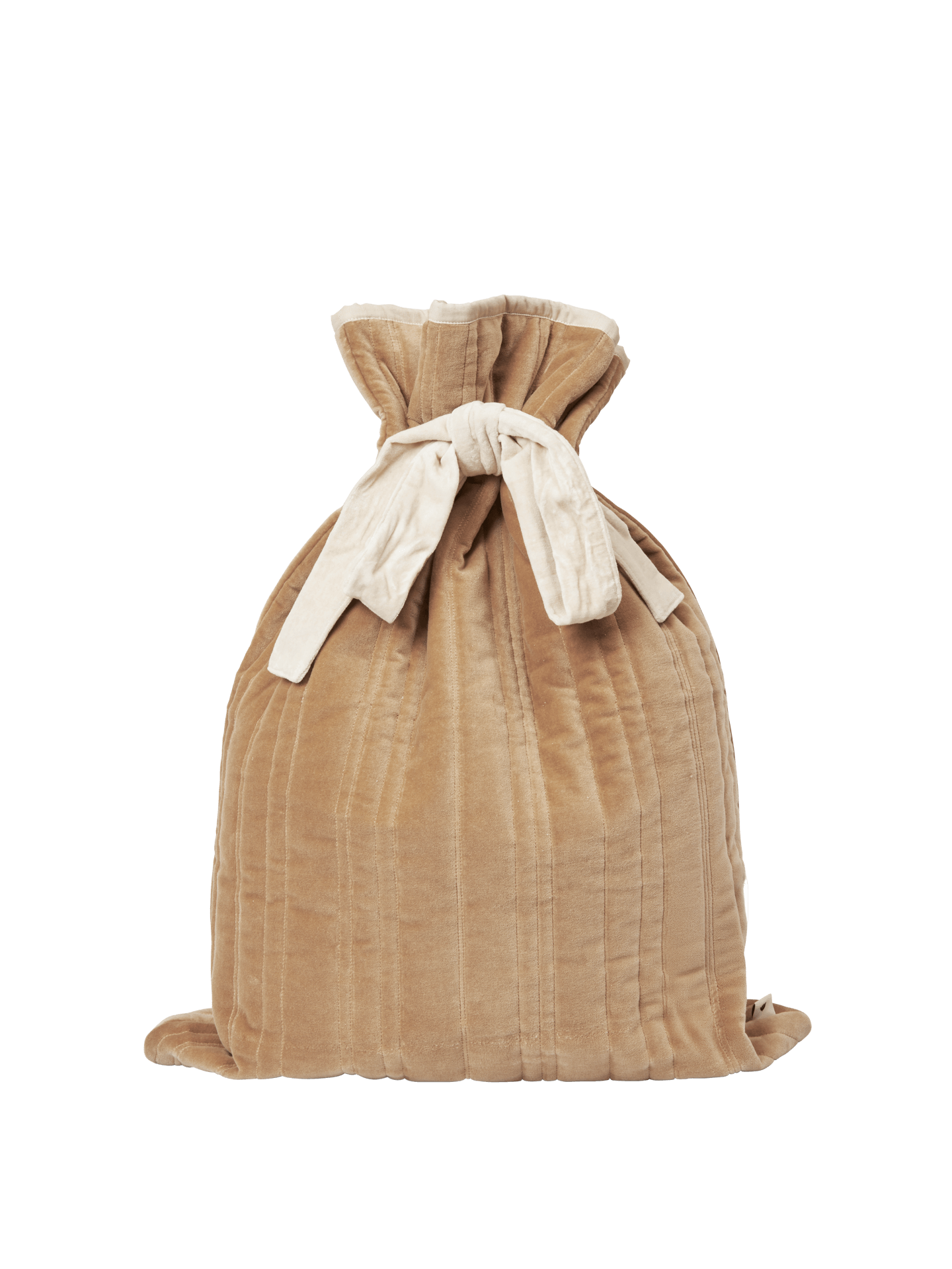 Saco navideño acolchado Vari – Terciopelo – Caqui
