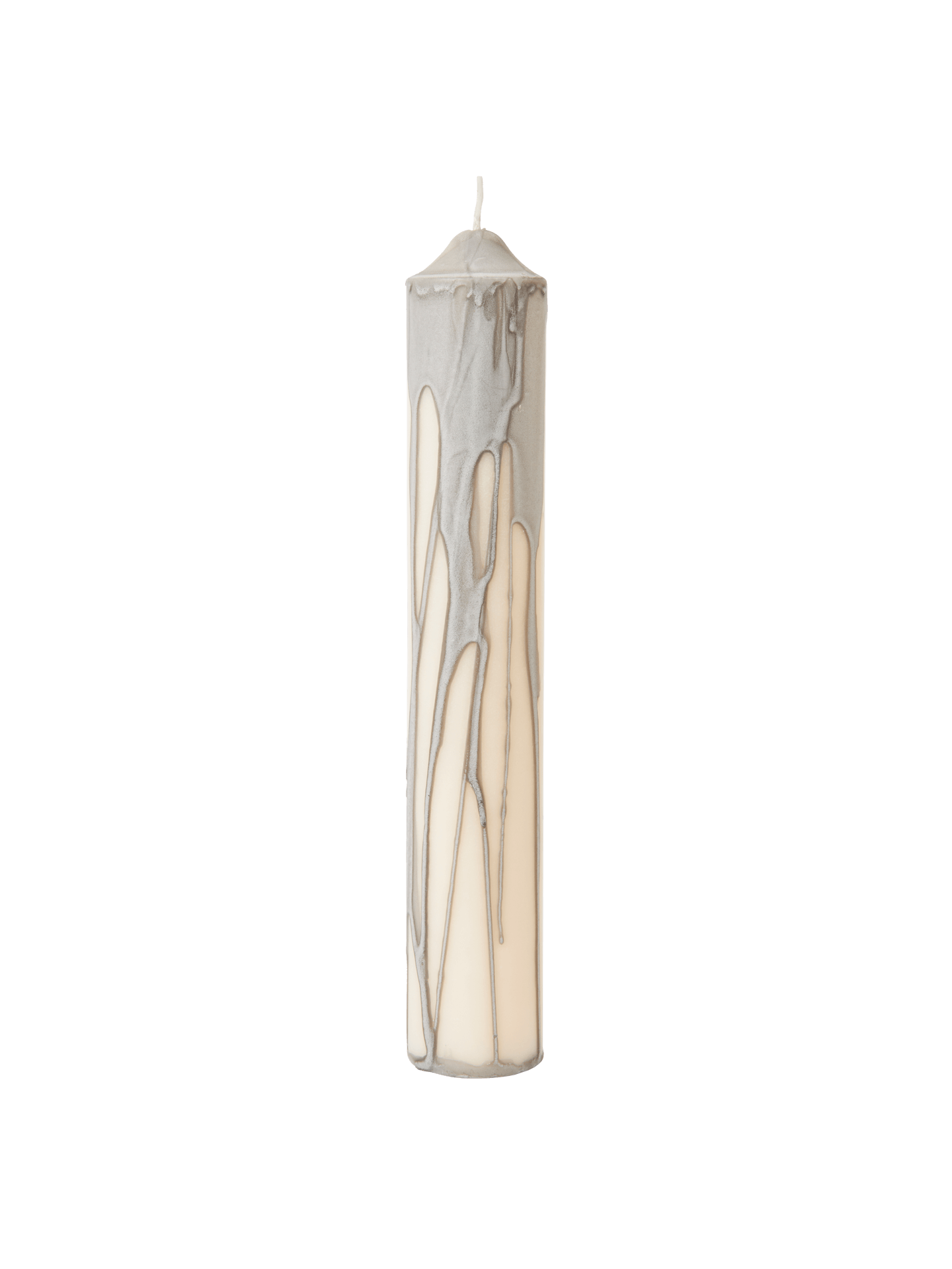Vela de pilar Dryp – A30 cm – Beige