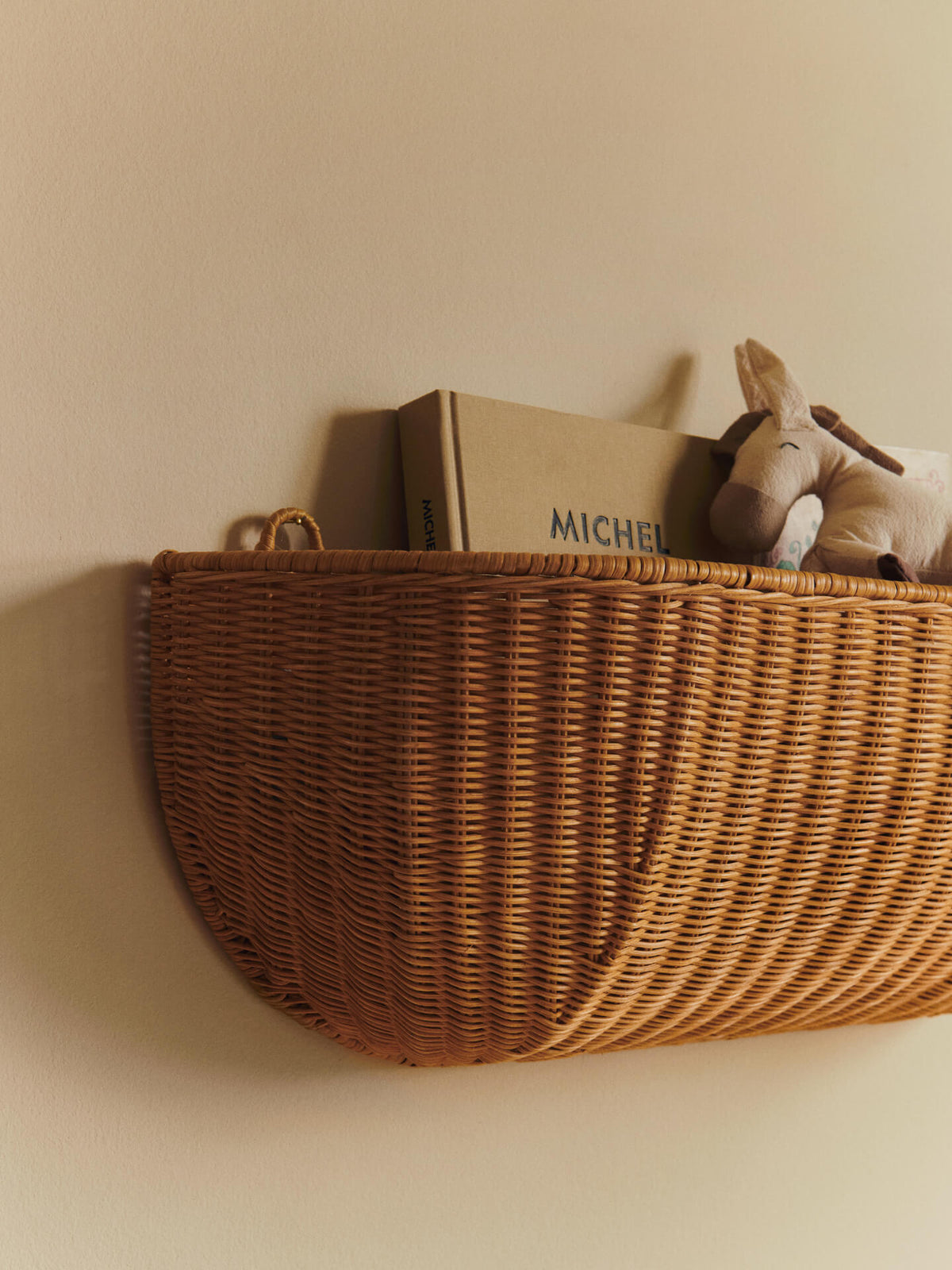 Bolsillo de pared trenzado - 75x14 - Natural