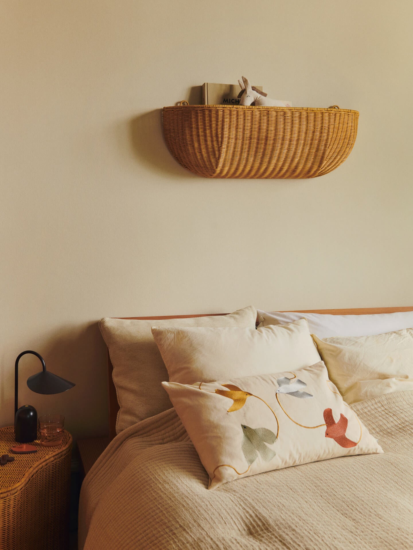 Bolsillo de pared trenzado - 75x14 - Natural