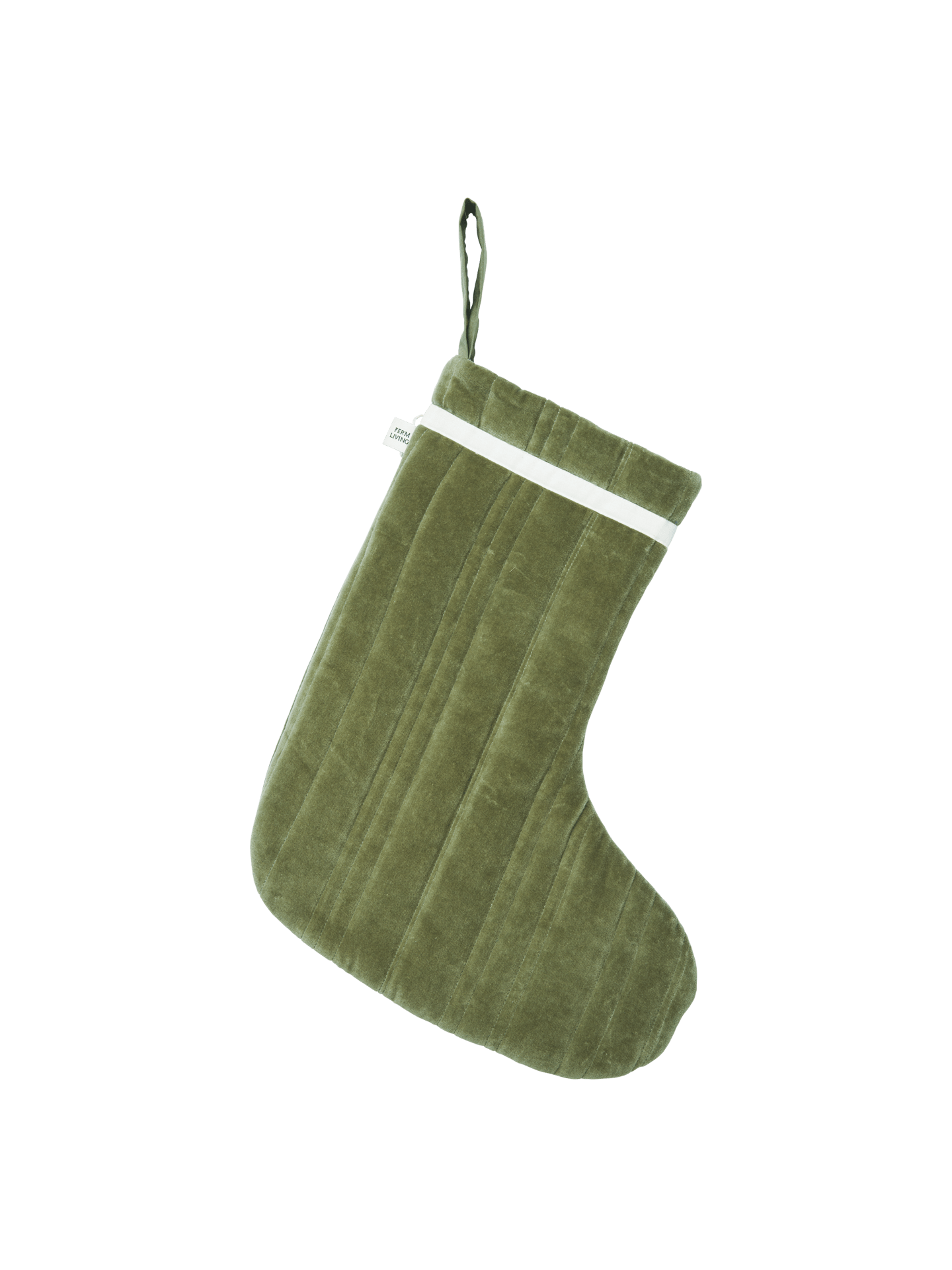 Calcetín navideño acolchado Vari – Terciopelo – Caqui