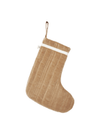 Calcetín navideño acolchado Vari – Terciopelo – Caqui
