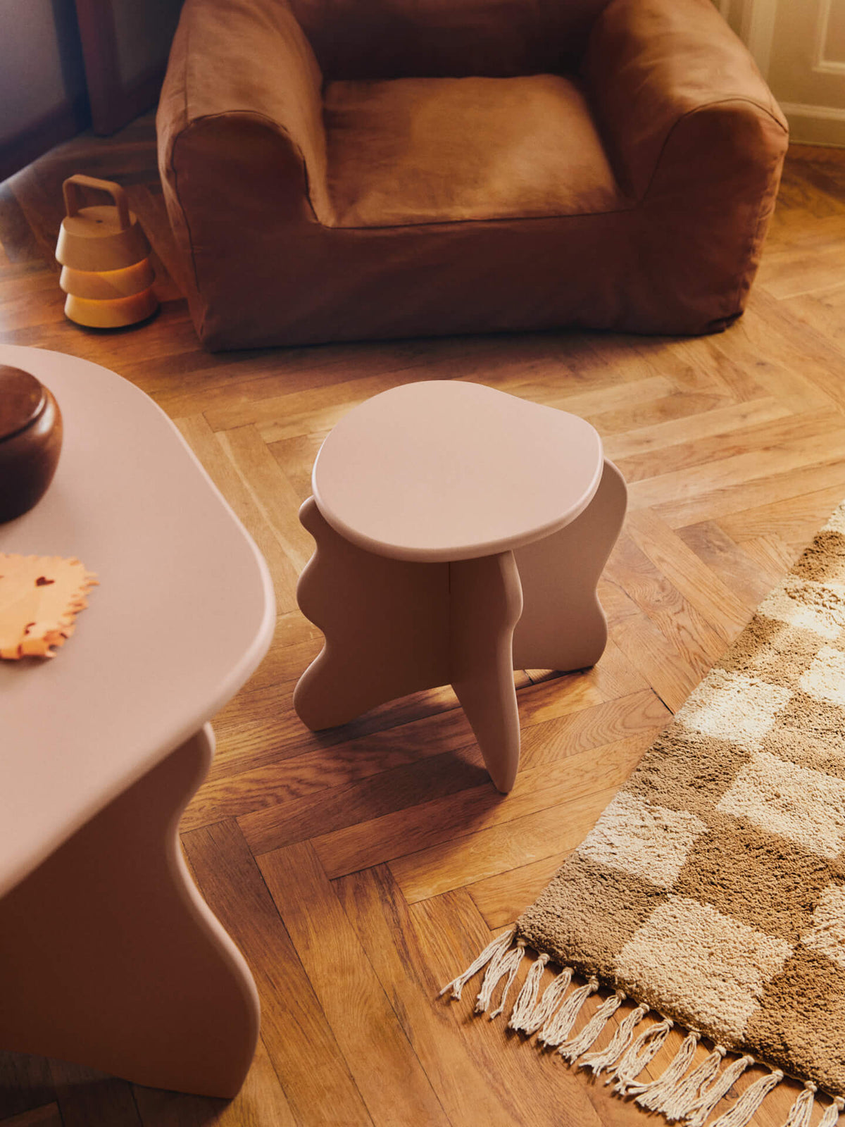 Puf tipo saco Billow – Beige tostado