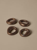 Anillas para servilletas Orrith – Set de 4 – Bronce rústico