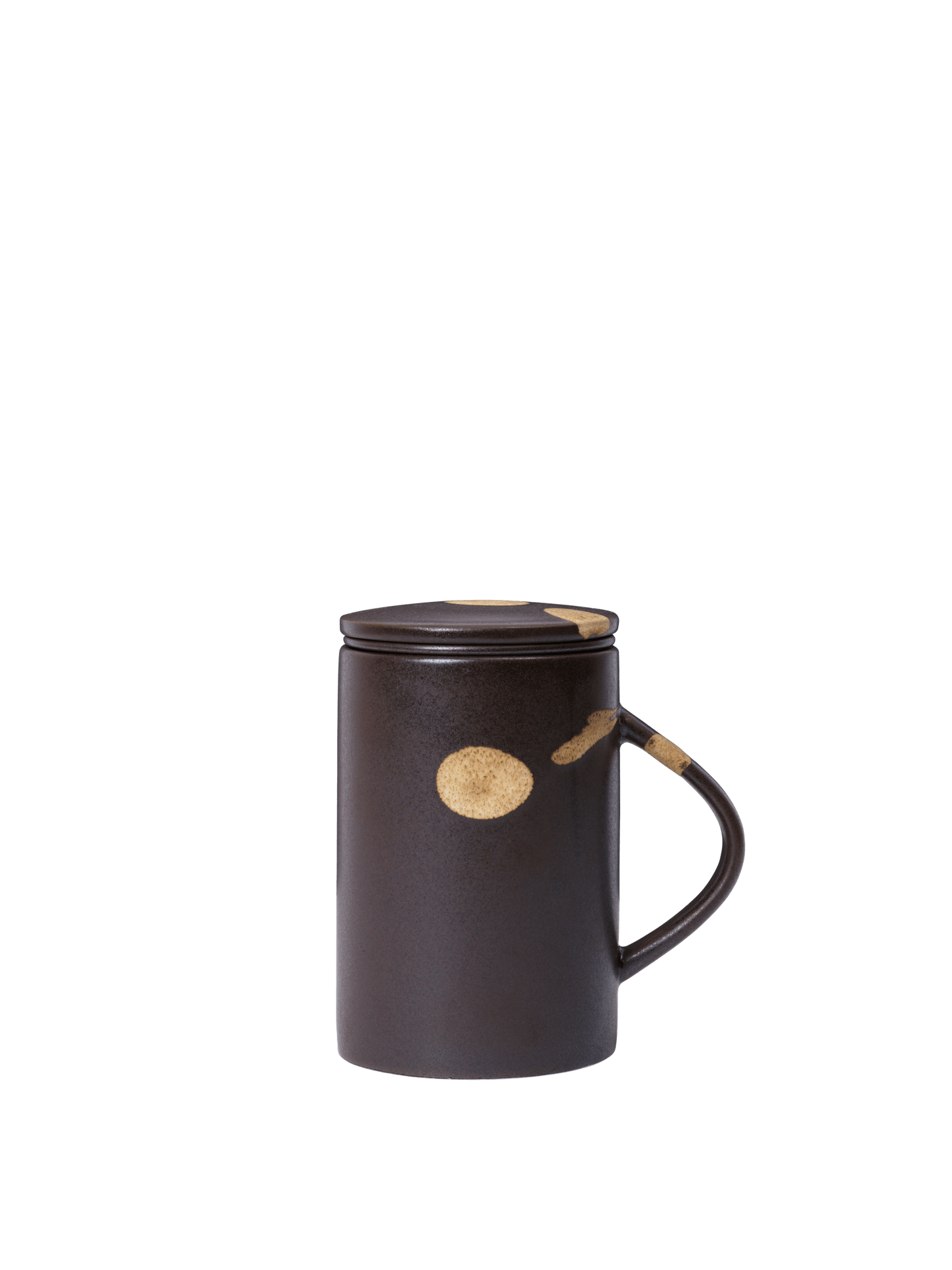Taza de té Koyo con infusor – Set – Marrón oscuro/Beige