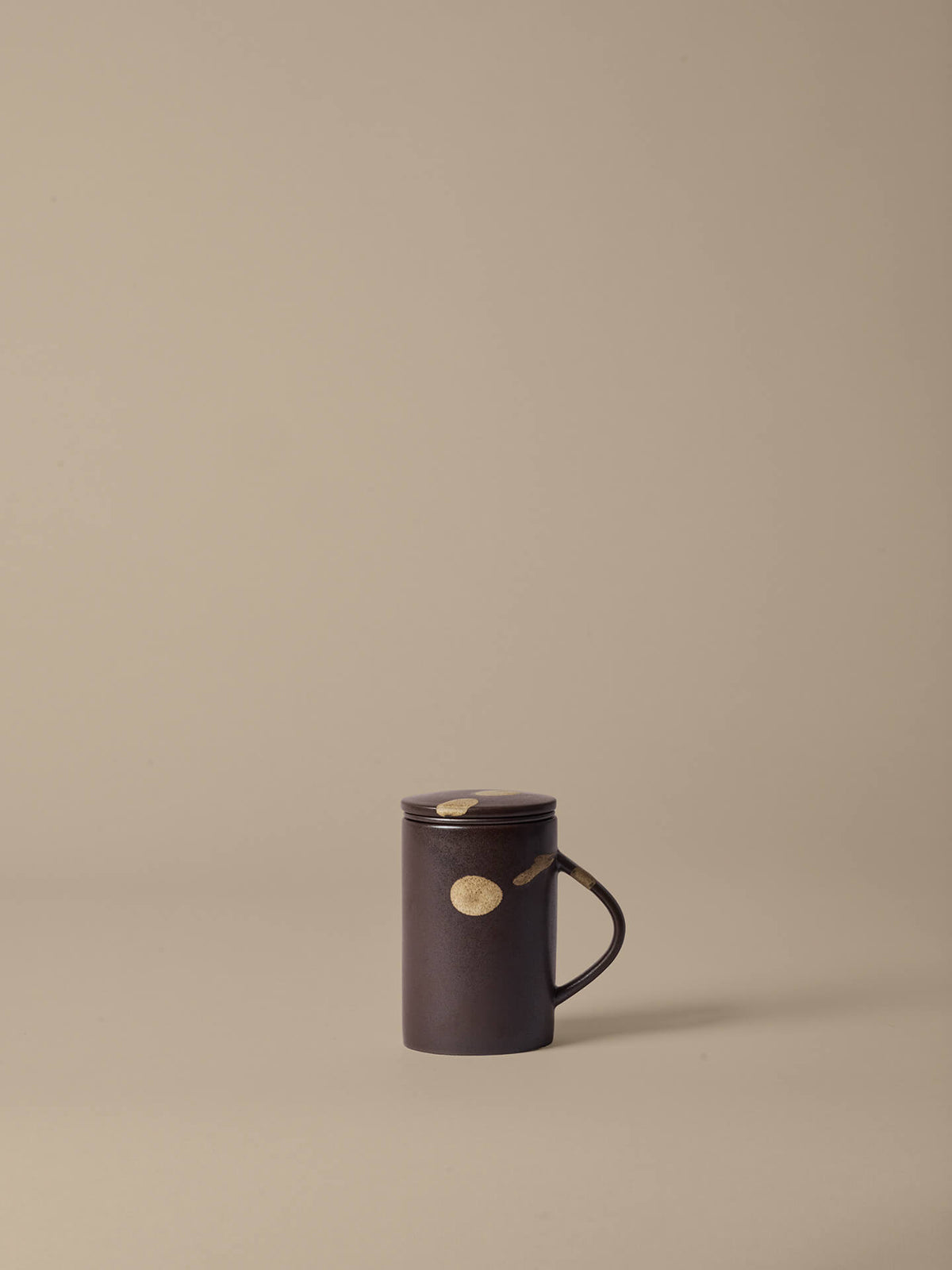 Taza de té Koyo con infusor – Set – Marrón oscuro/Beige