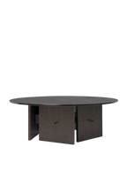 Mesa de centro Aukko – Vidrio tintado/Roble teñido en oscuro