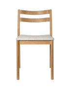 Silla de comedor Boda – Asiento tapizado – Staple – Roble natural/Blanco roto