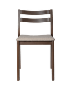 Silla de comedor Boda – Asiento tapizado – Bouclé suave – Haya/ Natural