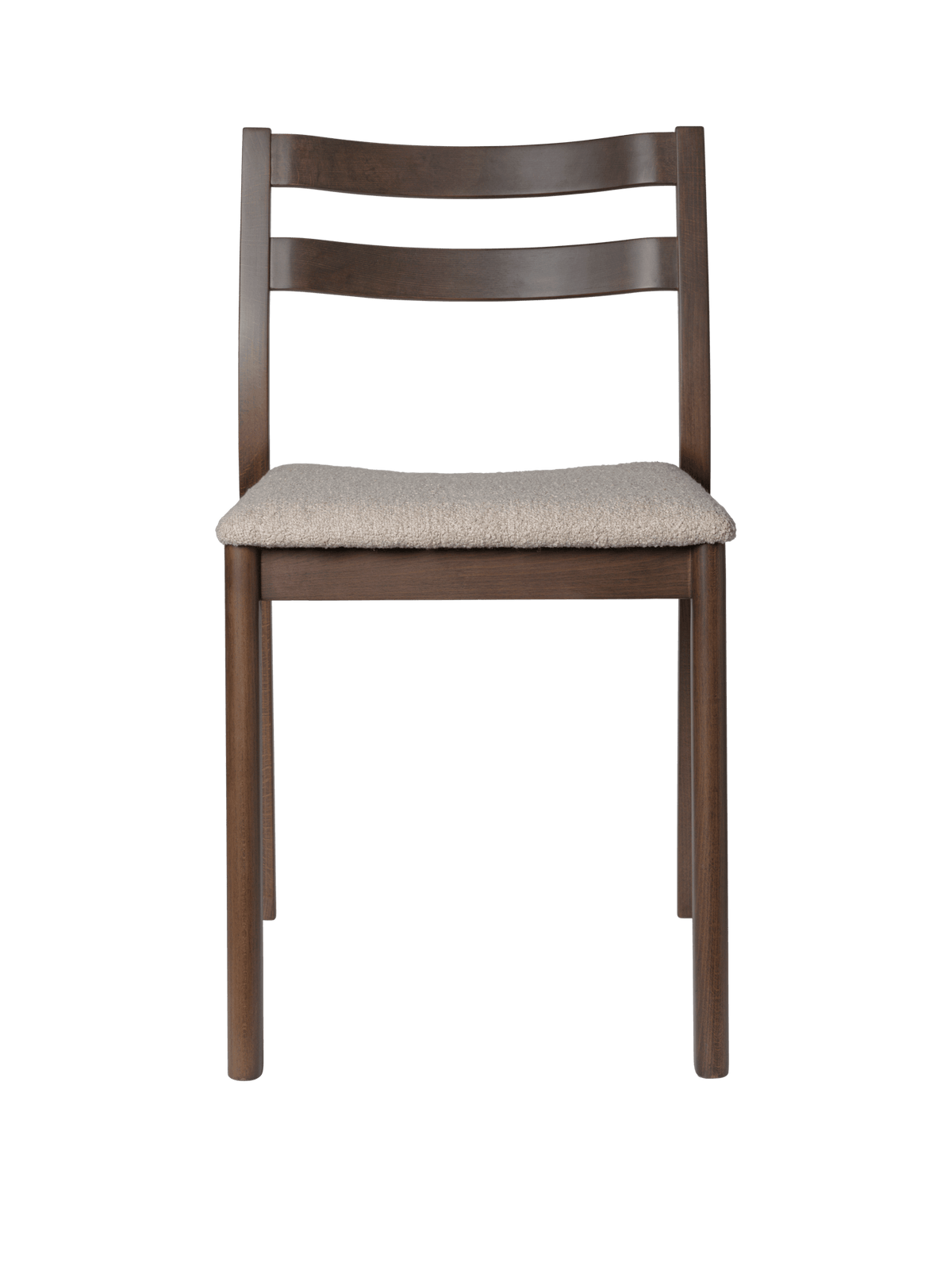Silla de comedor Boda – Asiento tapizado – Bouclé suave – Haya/ Natural