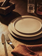 Platos de acompañamiento Sonae – 25 cm – Set de 2 – Gris/Blanco