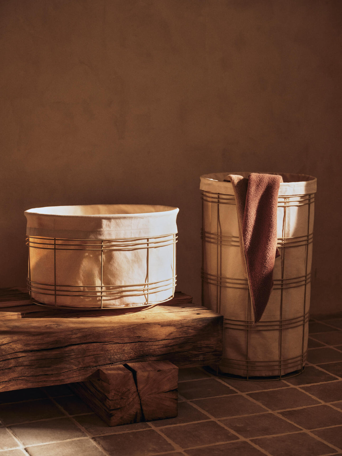 Cesta Fio – Baja – Cachemira/Natural