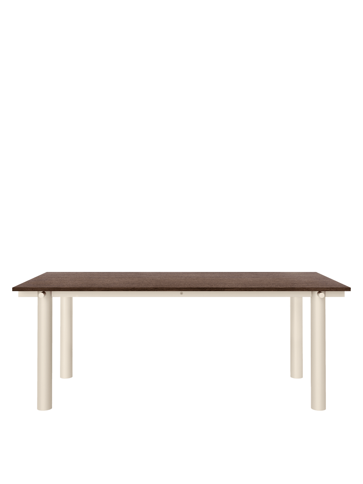 Mesa de comedor Atura – 200 x 90 – Chocolate oscuro/Burdeos Lino