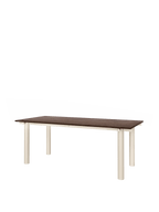 Mesa de comedor Atura – 200 x 90 – Chocolate oscuro/Burdeos Lino