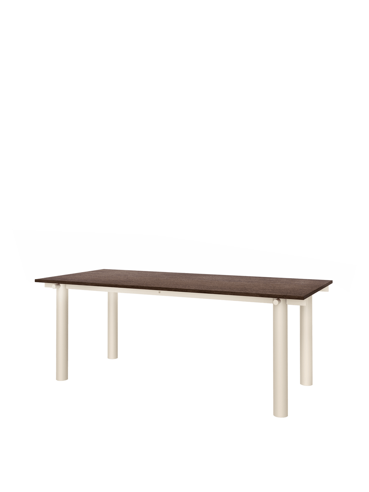 Mesa de comedor Atura – 200 x 90 – Chocolate oscuro/Burdeos Lino