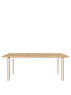 Mesa de comedor Atura – 200 x 90 – Chocolate oscuro/Burdeos Lino