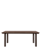 Mesa de comedor Atura – 200 x 90 – Chocolate oscuro/Burdeos Lino