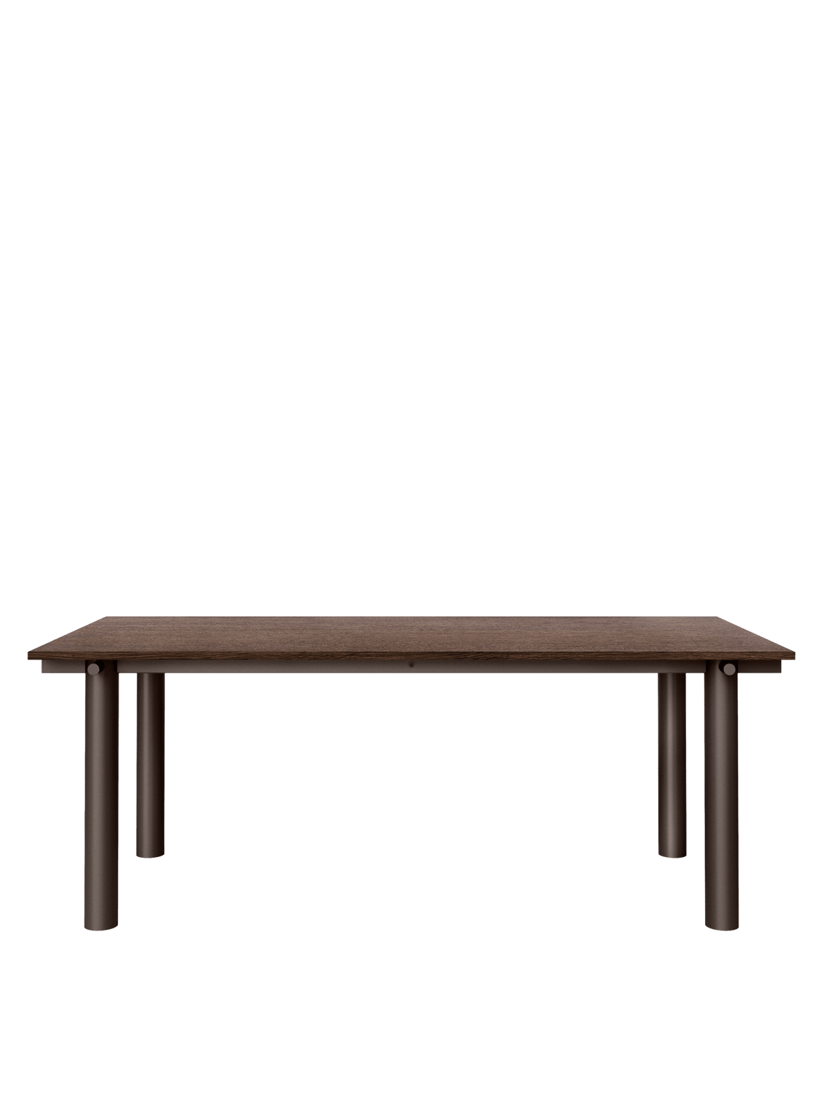 Mesa de comedor Atura – 200 x 90 – Chocolate oscuro/Burdeos Lino