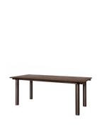 Mesa de comedor Atura – 200 x 90 – Chocolate oscuro/Burdeos Lino