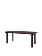 Mesa de comedor Atura – 200 x 90 – Chocolate oscuro/Burdeos Lino