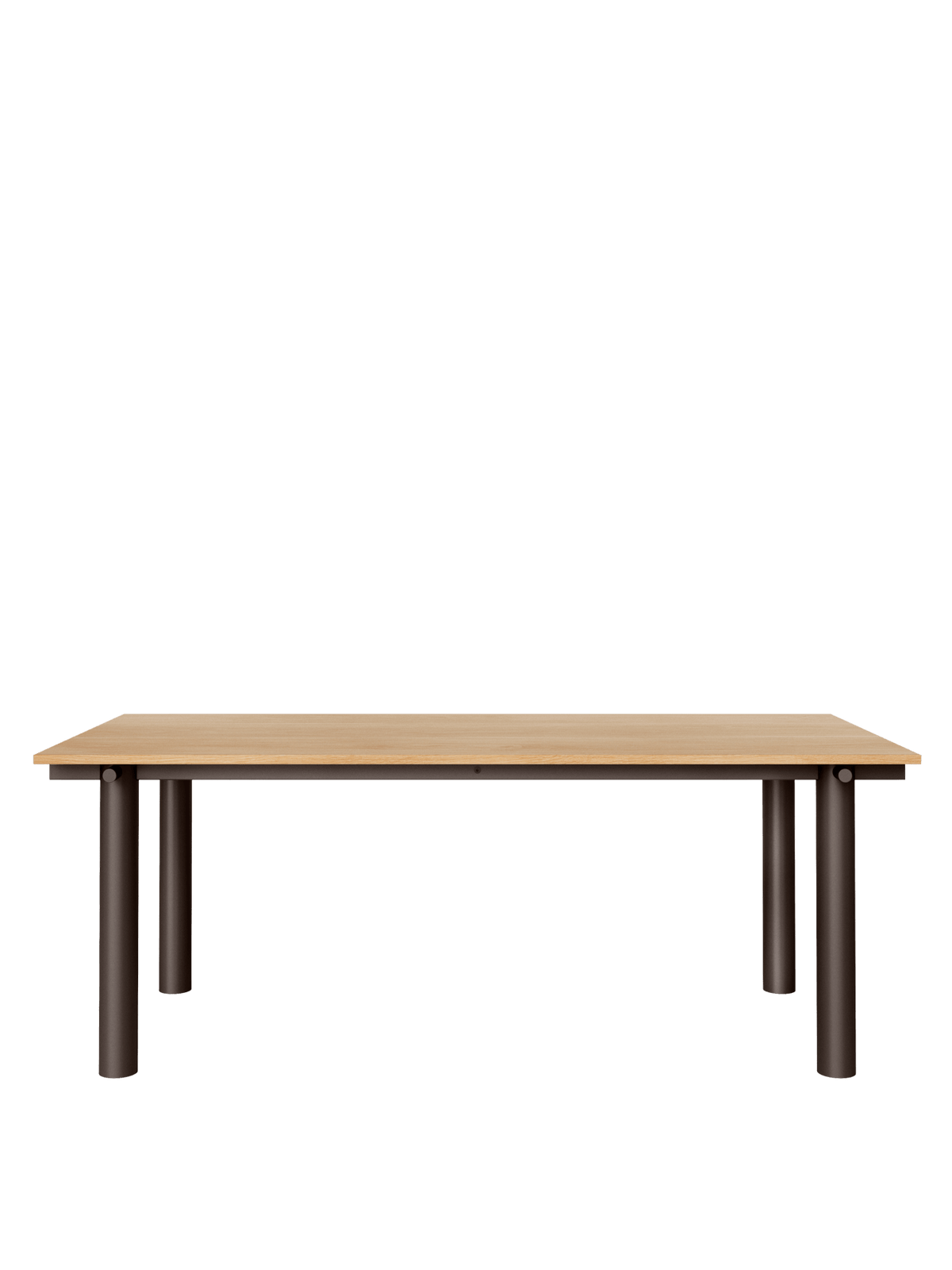 Mesa de comedor Atura – 200 x 90 – Chocolate oscuro/Burdeos Lino