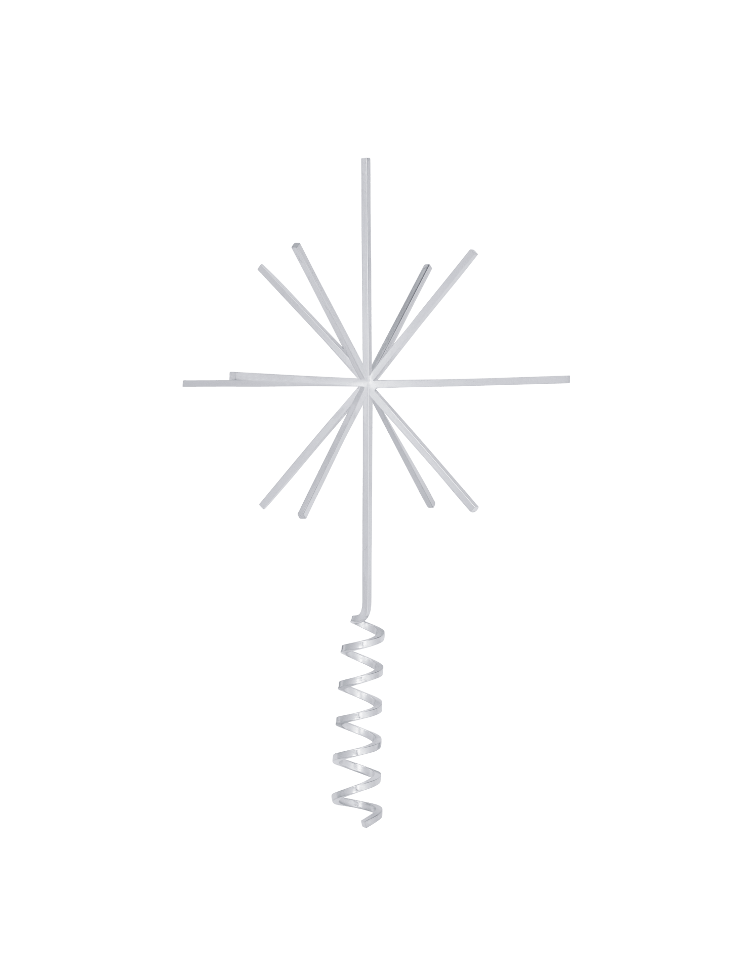 Estrella para la punta del árbol de Navidad – Plata