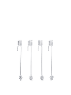 Portavelas para árbol de Navidad Forest – Set de 4 – Plata