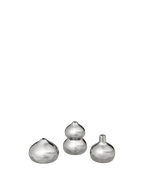 Mini jarrones Komo – Set de 3 – Plata
