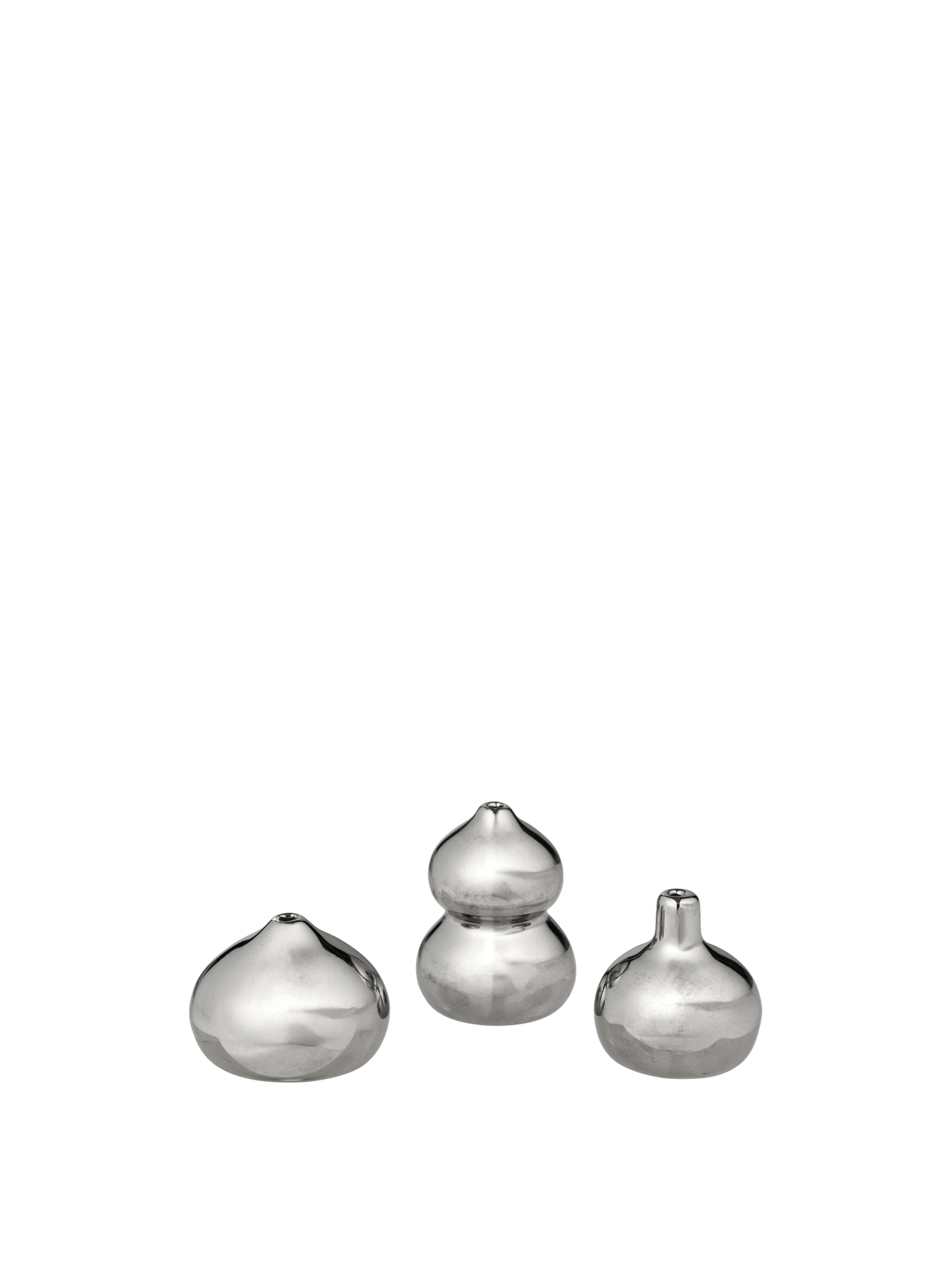 Mini jarrones Komo – Set de 3 – Plata