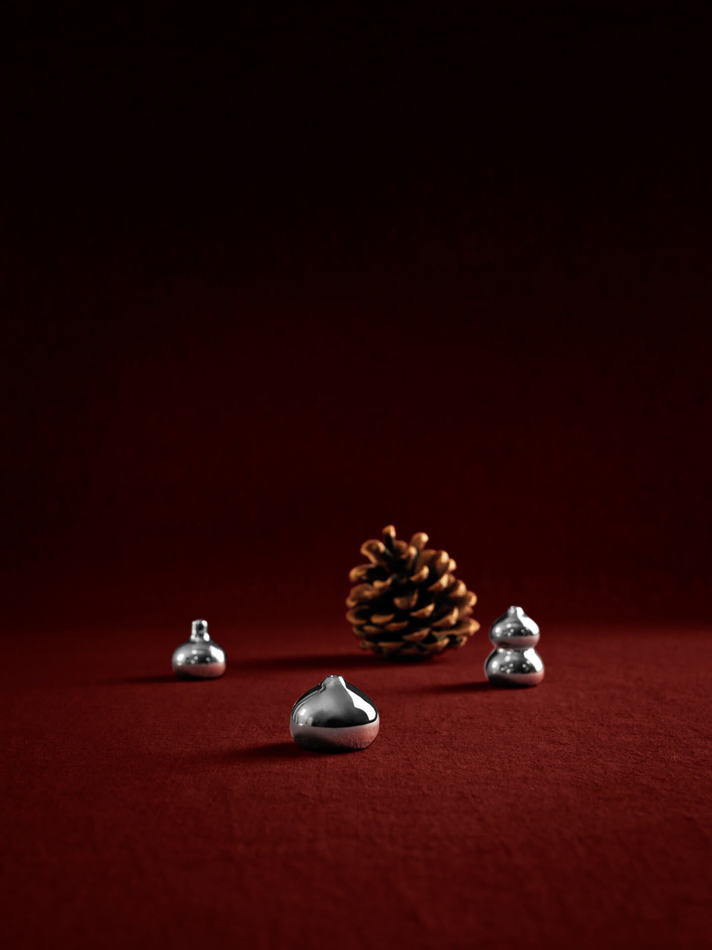 Mini jarrones Komo – Set de 3 – Plata