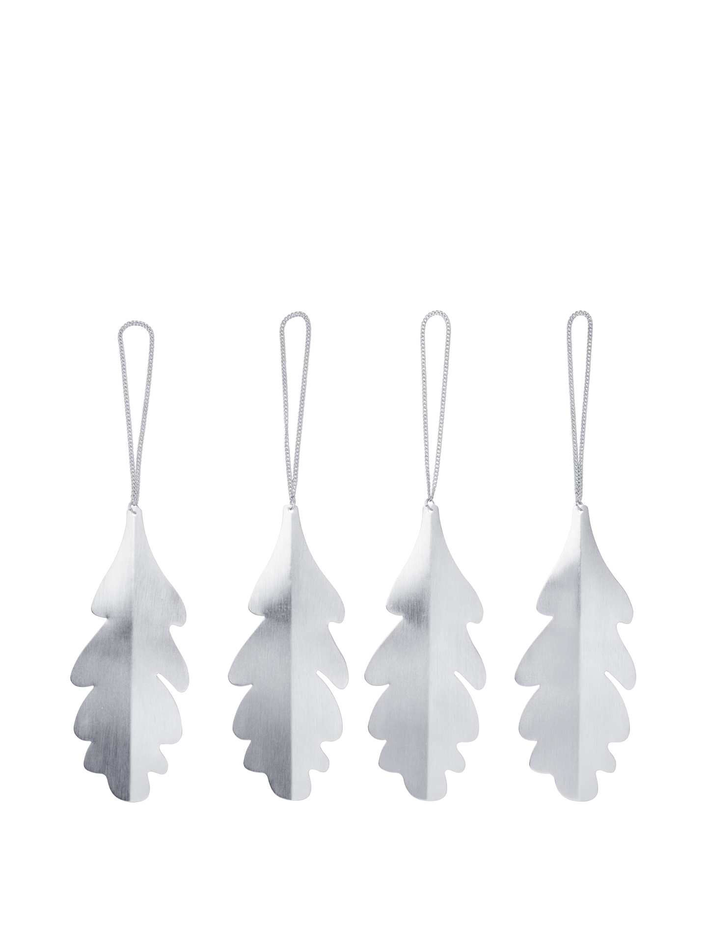 Adornos de hojas de roble – Set de 4 – Latón