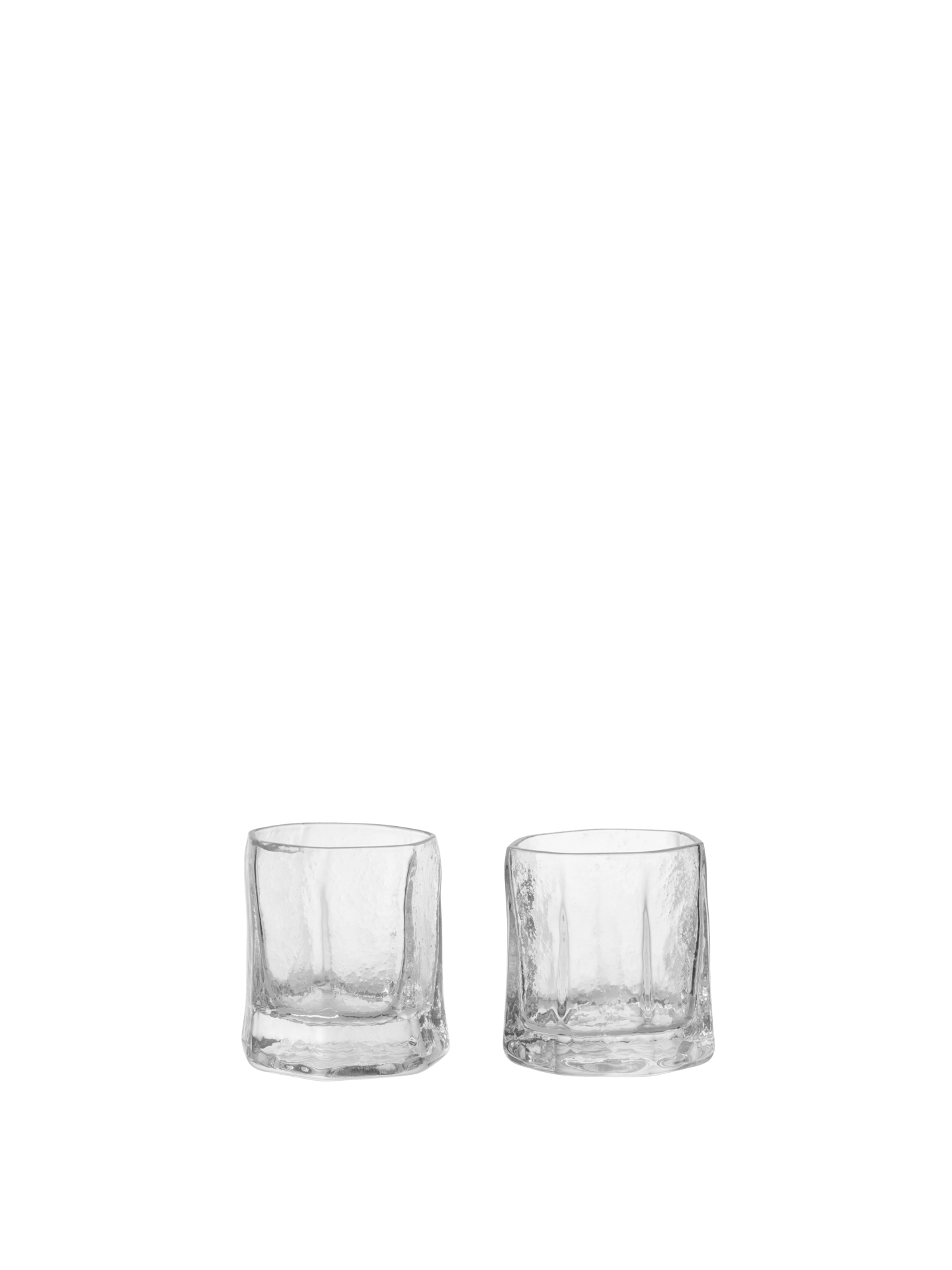 Vasos pequeños de cristal Kiru – Set de 2 – Transparente