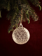 Bolas de Navidad de cristal Flurry – L – Set de 3 – Rojo picante