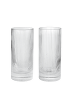 Vasos altos Ripple – Set de 2 – Rosa rubor