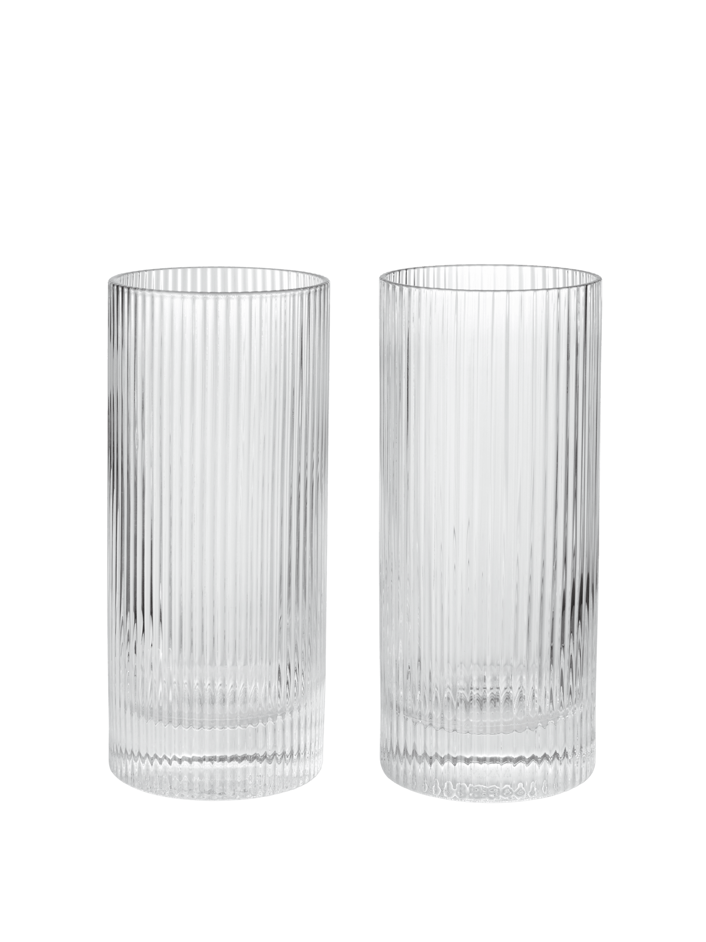Vasos altos Ripple – Set de 2 – Rosa rubor
