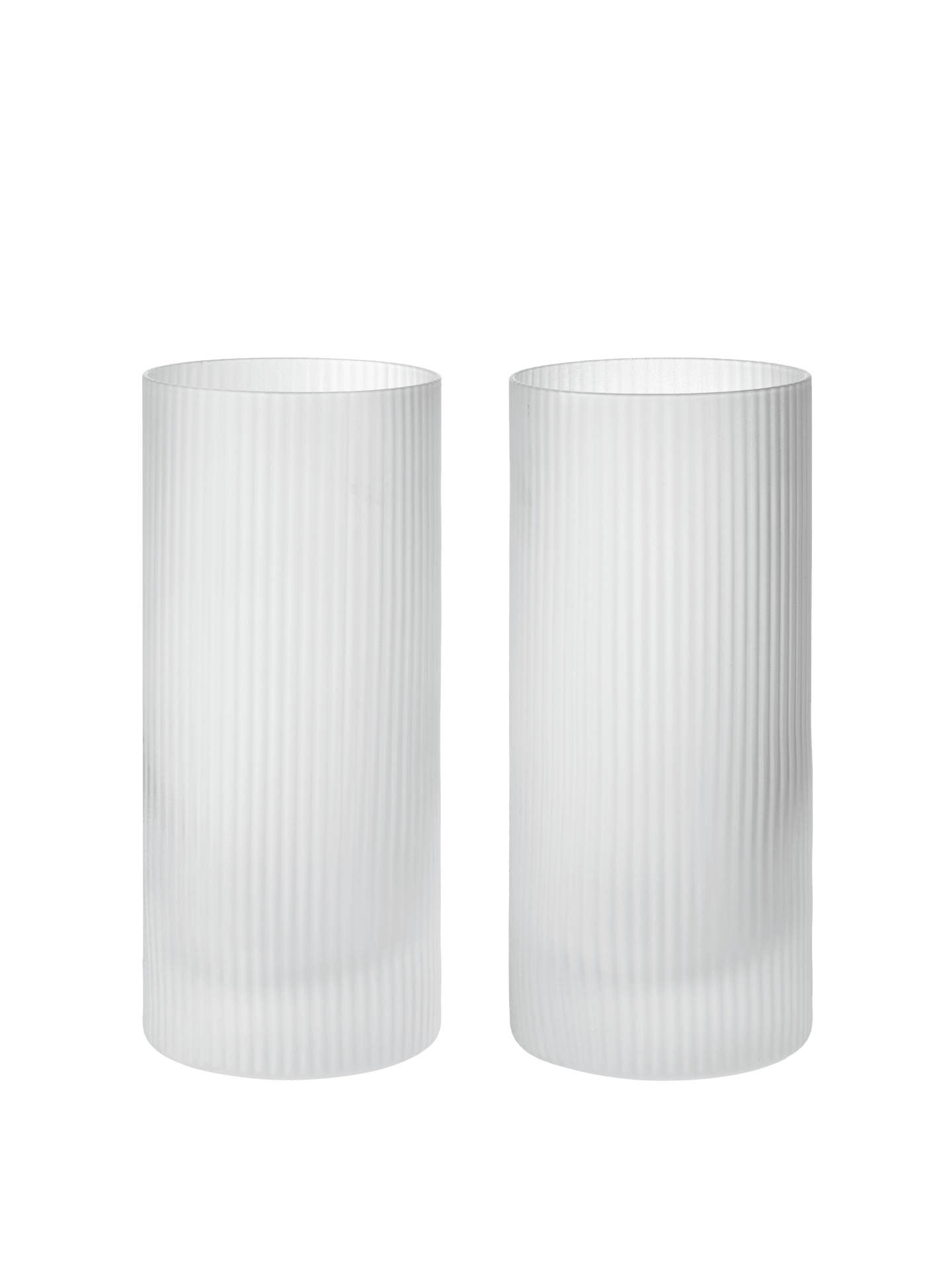 Vasos altos Ripple – Set de 2 – Rosa rubor