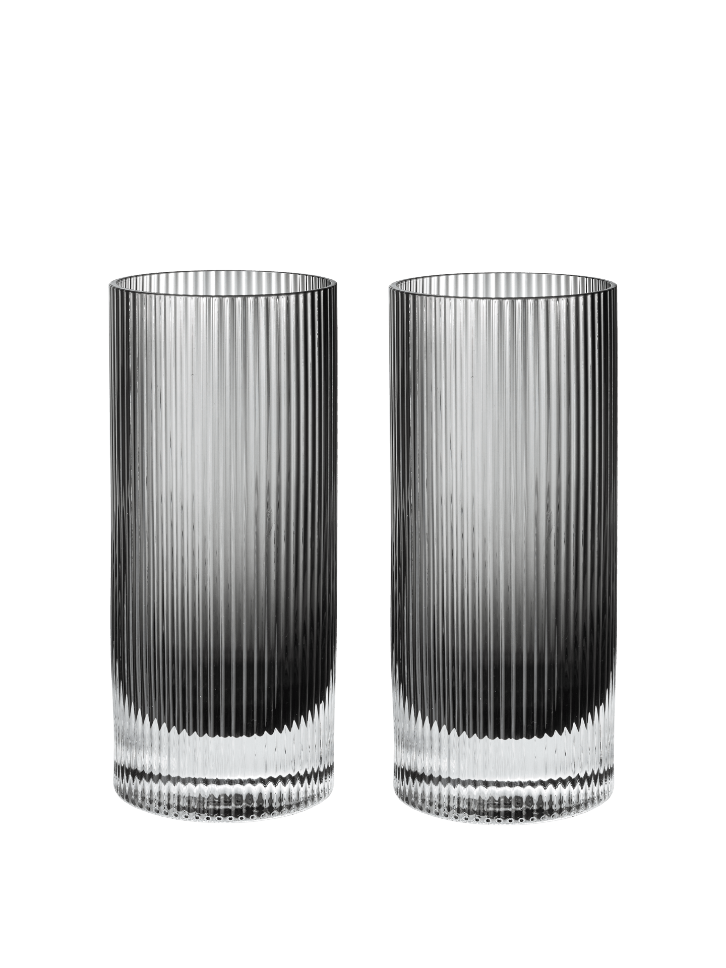 Vasos altos Ripple – Set de 2 – Rosa rubor