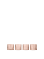 Vasos bajos Ripple – Set de 4 – Rosa rubor