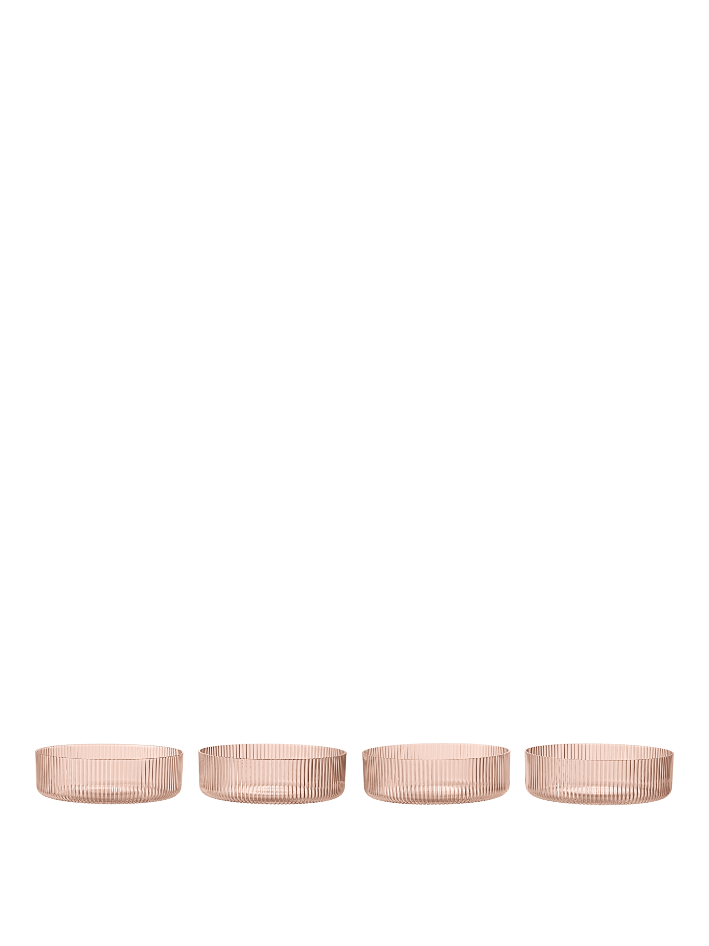 Cuencos para servir Ripple – Set de 4 – Rosa rubor