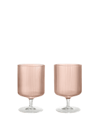 Copas de vino Ripple – Set de 2 – Rosa rubor