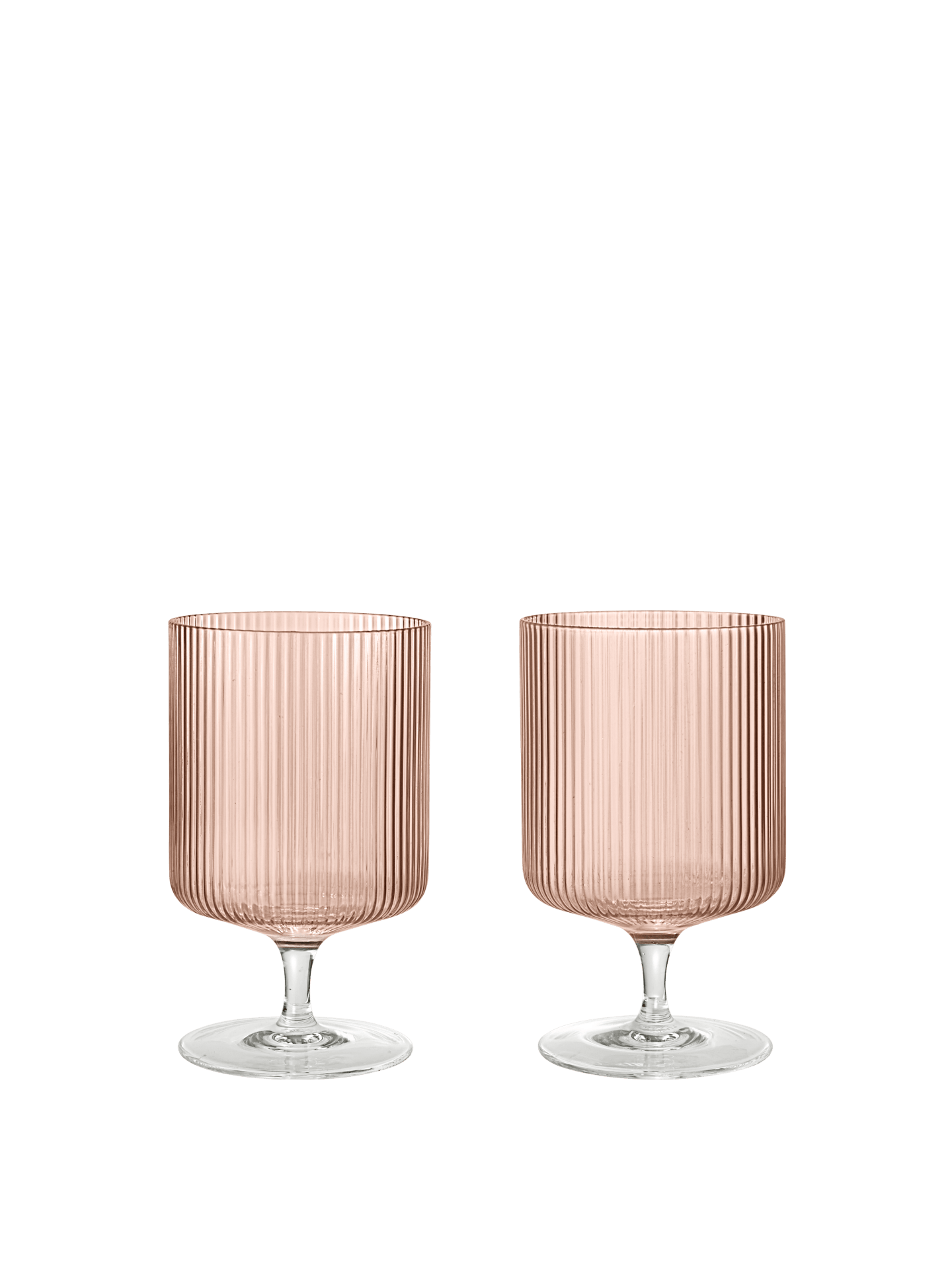 Copas de vino Ripple – Set de 2 – Rosa rubor