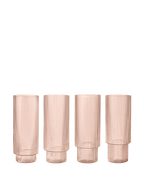 Vasos para combinados Ripple – Set de 4 – Rosa rubor