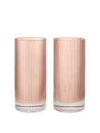 Vasos altos Ripple – Set de 2 – Rosa rubor