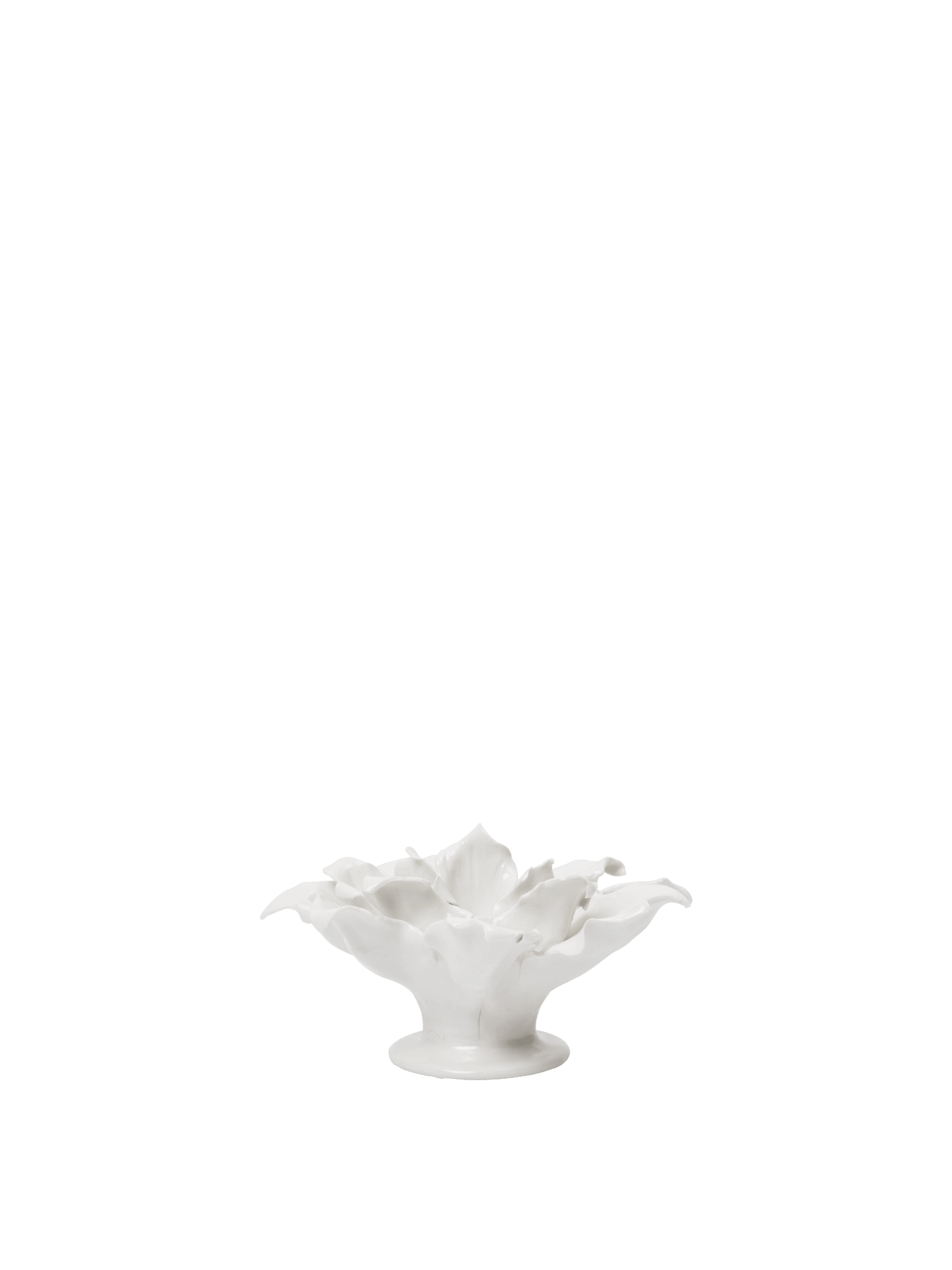 Portavelas Holly Leaf – Blanco roto