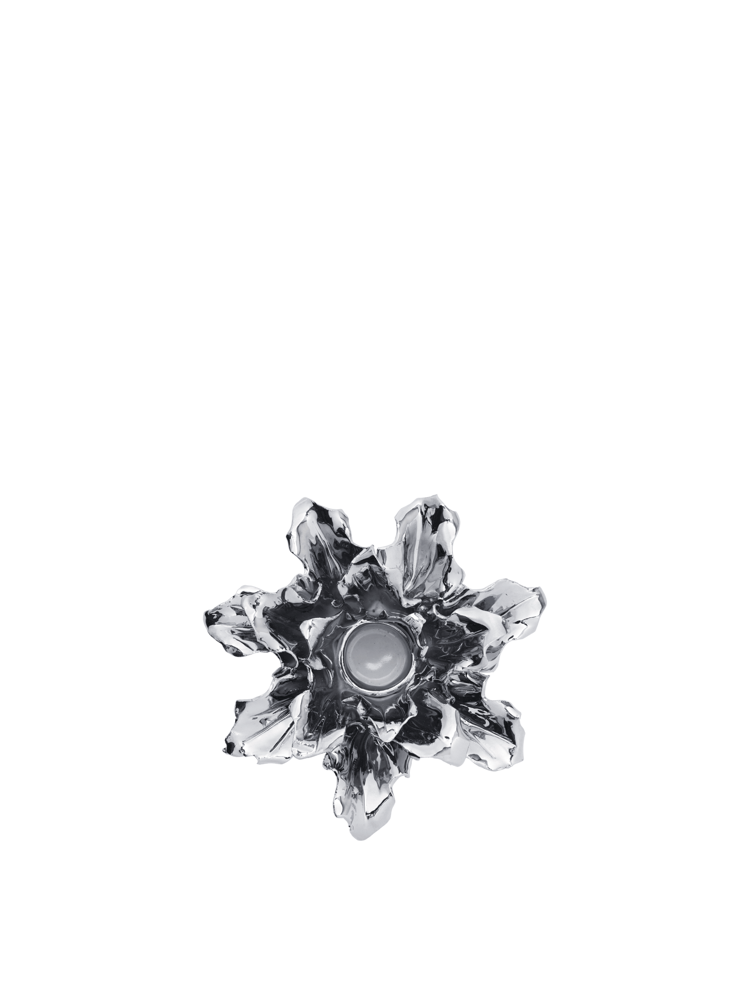 Portavelas Holly Leaf – Blanco roto