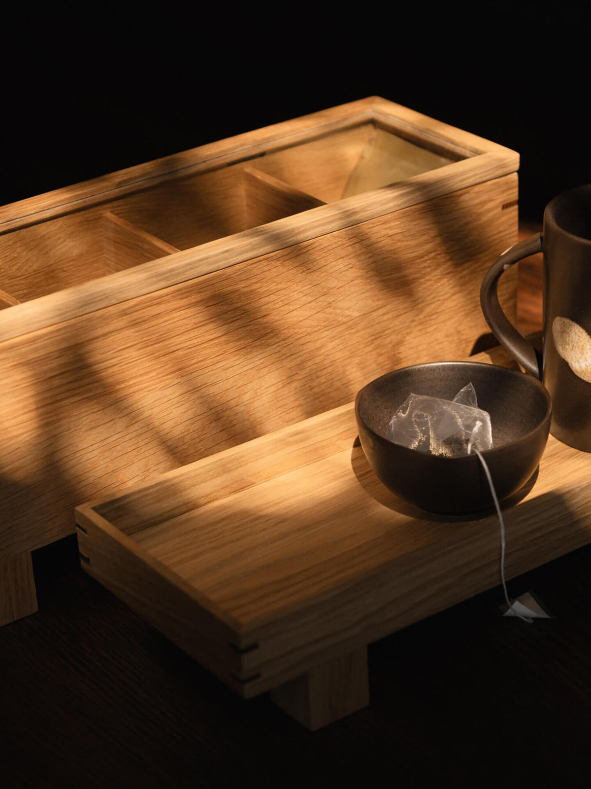 Organizador de té Bon – Roble natural
